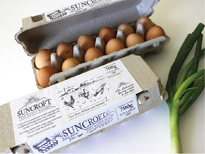 Suncroft Egg Carton label design