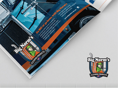 Big Norm's Cleaning Products Logo branddesign logdesign magazinemockup