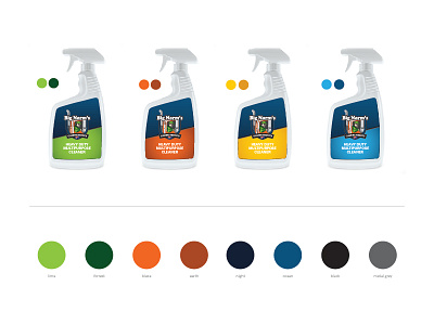 Big Norm's Cleaning Products Product Mockup branddesign cleaningproducts logodesign packagingdesign