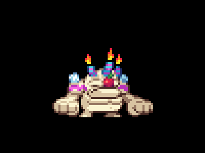 Cake Golem 2d art game indie pixel pixelart