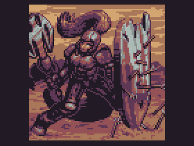 Fallen Knight 2d art game indie pixel pixelart