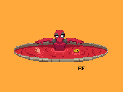 Deadpool Bloodbath art deadpool marvel pixel