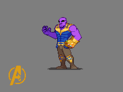 Pixel Thanos art pixel marvel