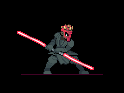 Darth Maul Sprite 2d art indie pixel pixelart star wars