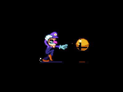 Waluigi Justice 2d animation art game indie nintendo pixel pixelart