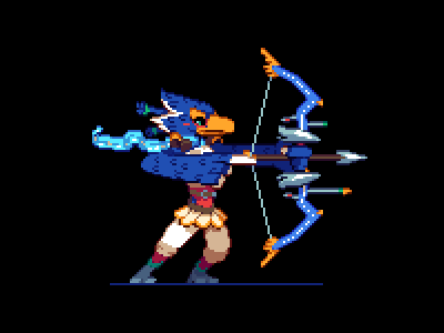 Revali 2d art game nintendo pixel pixelart