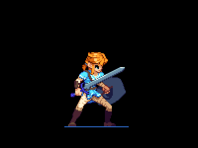 Breath of The Wild Link 2d art game nintendo pixel pixelart