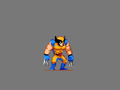 Wolverine 2d art marvel pixel pixelart