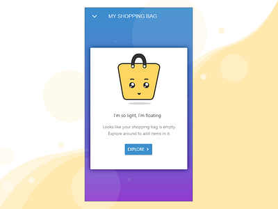 Empty State Shopping Bag Gradient bag cart cart summary empty state gradient mockup shopping shopping bag shopping bag ui summary