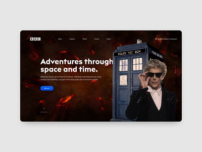 Doctor Who's Promo Page design e commerce illustration minimal promo design promotional design typography ui ui design
