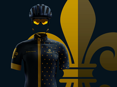 Premium Cycling Jersey - Fleur de Lis cycling design fashion fashion design france