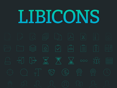 Libicons - Icon Library icon outline ui ui design ux