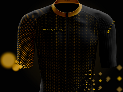 Golden Black Jersey black blacktiger cycling fashion fashion design golden illustration jersey