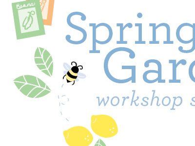Spring Garden Workshop Art food bank garden social design spring vector