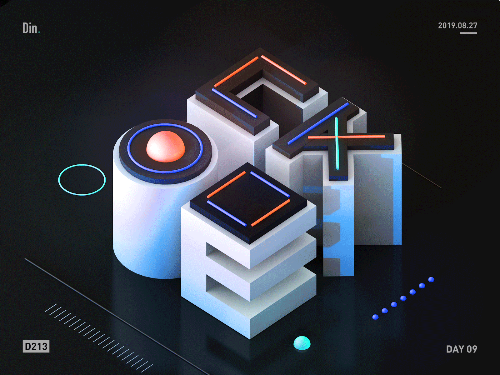 "设" | design c4d font design