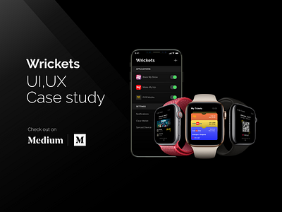 Wrickets | UI UX Case Study android app apple applewatch booking app case study interaction design ios mobile rapidgems studio smartwatch ticketing uiux wearables