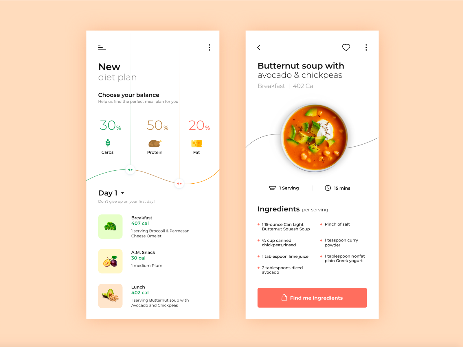 Diet Meal Plan Mobile App By Vivek Jose For RapidGems Experience 