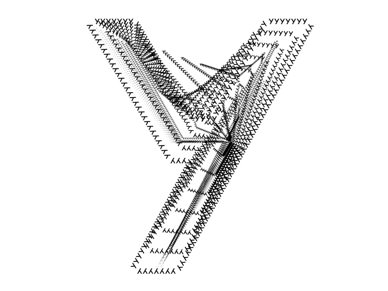 Y typography recursive test y font schrift typografie