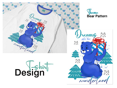 Bear Pattern illustration bear cartoon children cup illustration pattern printing t shirt t shirt design