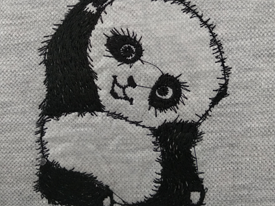 Embroidery panda