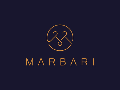 Marbari atelier button design hangers letter logo