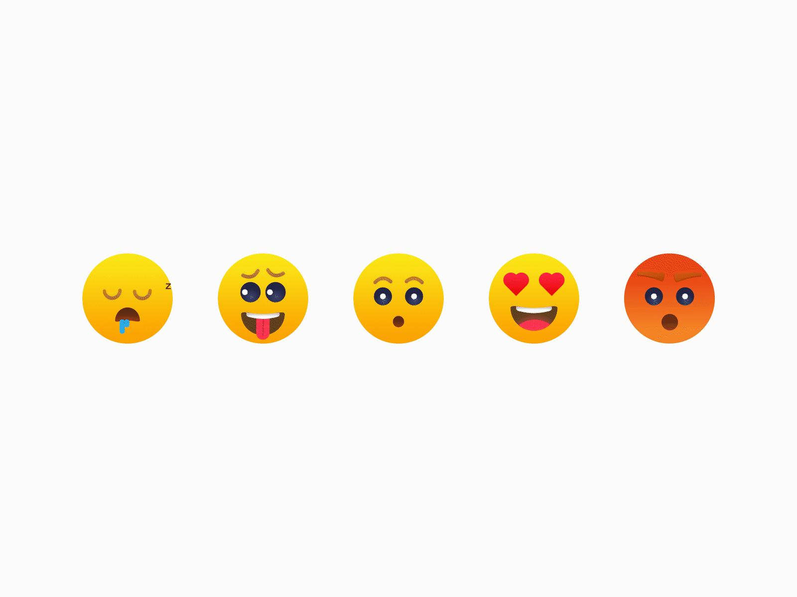 Emoji motion design 动画 图标 笑脸 表情符号 表情符号集 运动