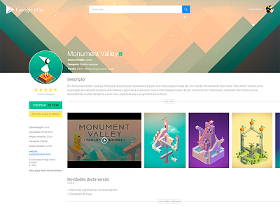 Google Play Redesign game google googleplay interface monument valley play redesign sketch store