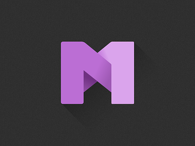 M brand clean design flat icon identity identity interface logo logo m mix music shadow