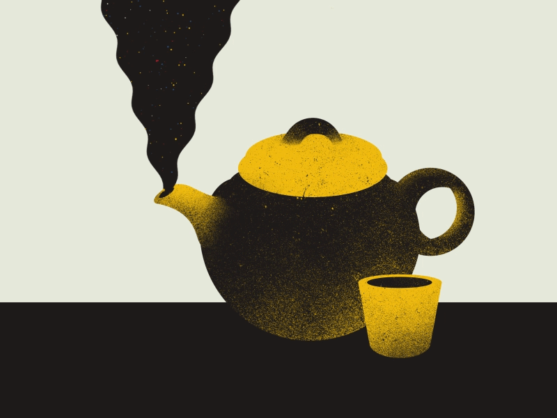 Oolong tea gif illustration motion