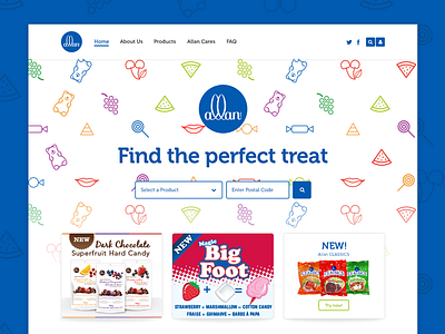 Allan Candy allan candy candies fruits proposal ui design ux design web design