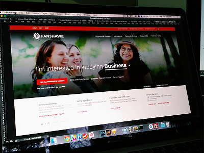 Fanshawe Website - WIP college education landing ui website