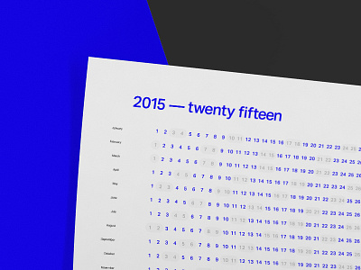 2015—twenty fifteen calendar poster print