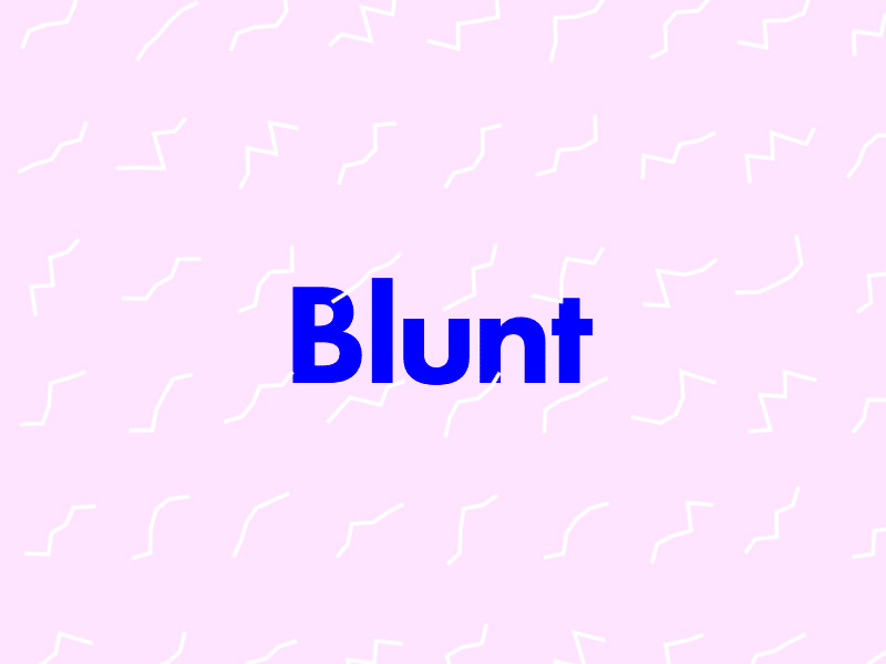 Blunt branding colors experiment logo