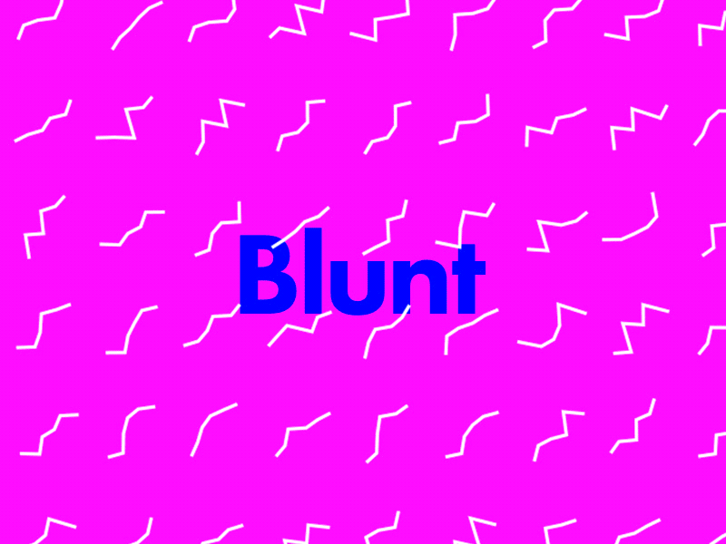 Blunt - 2 branding colors experiment logo