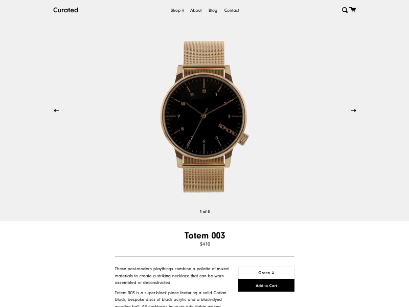 Product Single accessories glasses template theme watch web design