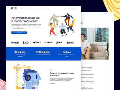 Ada – New Website branding clean design design system illustration simple typography ui ux web web design website