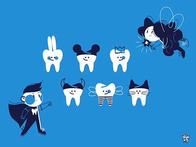 Illustrations for the dental clinic KUNDENKO