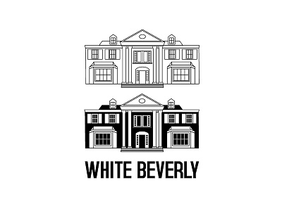 Ausscity - White Beverly building california illustration t-shirt
