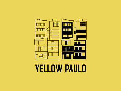Ausscity - Yellow Paulo building illustration sao paulo t-shirt yellow