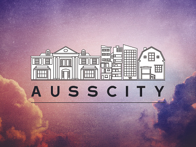 Ausscity - Logo draft building illustration logo t-shirt