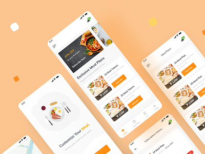 Food Delivery App | Meal Planner | 2 Dribbble Invite