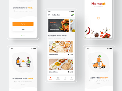 Food Delivery | Meal Planner Mobile App | 2 Dribbble Invite