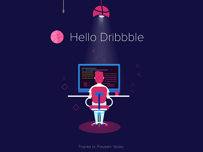 Hello Dribbble hellodribbble uidesign uxdesign vectorart