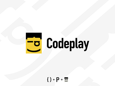 Codeplay character children coding design lego logo logotype play style