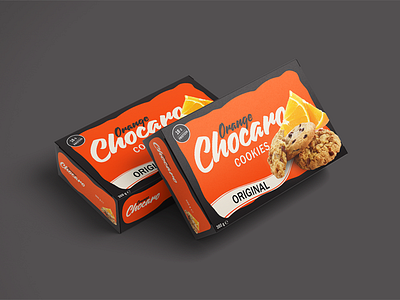 Packing for the Chocaro cookies azerbaijan box branding chocaro chocolate cookie design illustration orange package packing style talysh vector