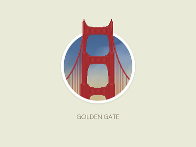 Golden Gate Badge badge bridge california dream gar gate golden huge illustration photoshop san francisco sf