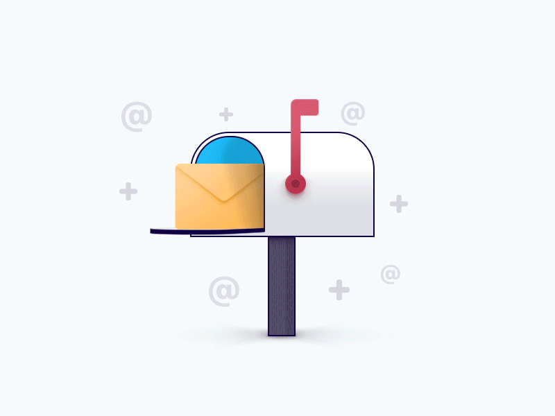 You've got email photoshop illustration animation motion after effects aep email mail mailbox