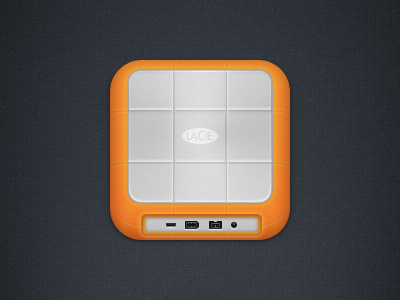 iOS LaCie Rugged Hard Drive (Psd) app drive free hard drive hd icon ios ipad iphone lacie orange photoshop psd rugged