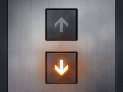 Elevator Buttons buttons elevator elevator orange light metal reflect texture