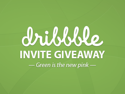 Dribbble invite giveaway contest draft dribbble giveaway green invitation invite